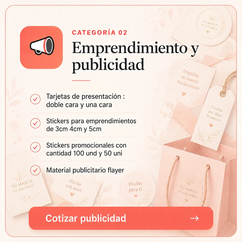 Categoría 02: Emprendimiento y publicidad