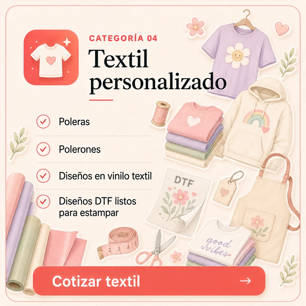 Categoría 04: Textil personalizado