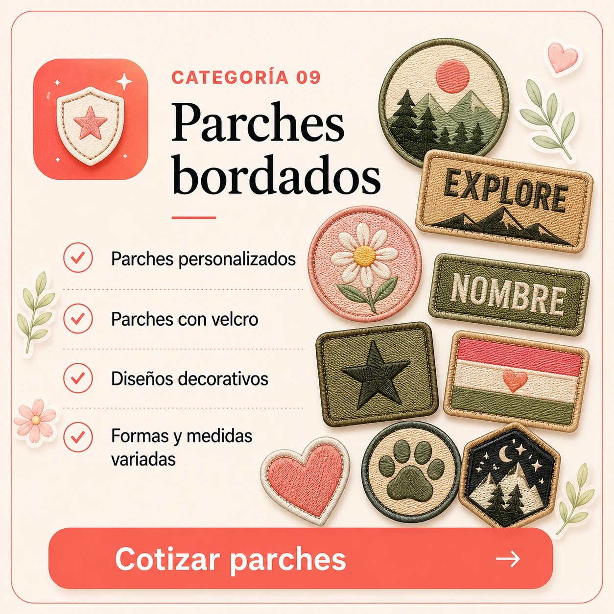 Categoría 09: Parches bordados