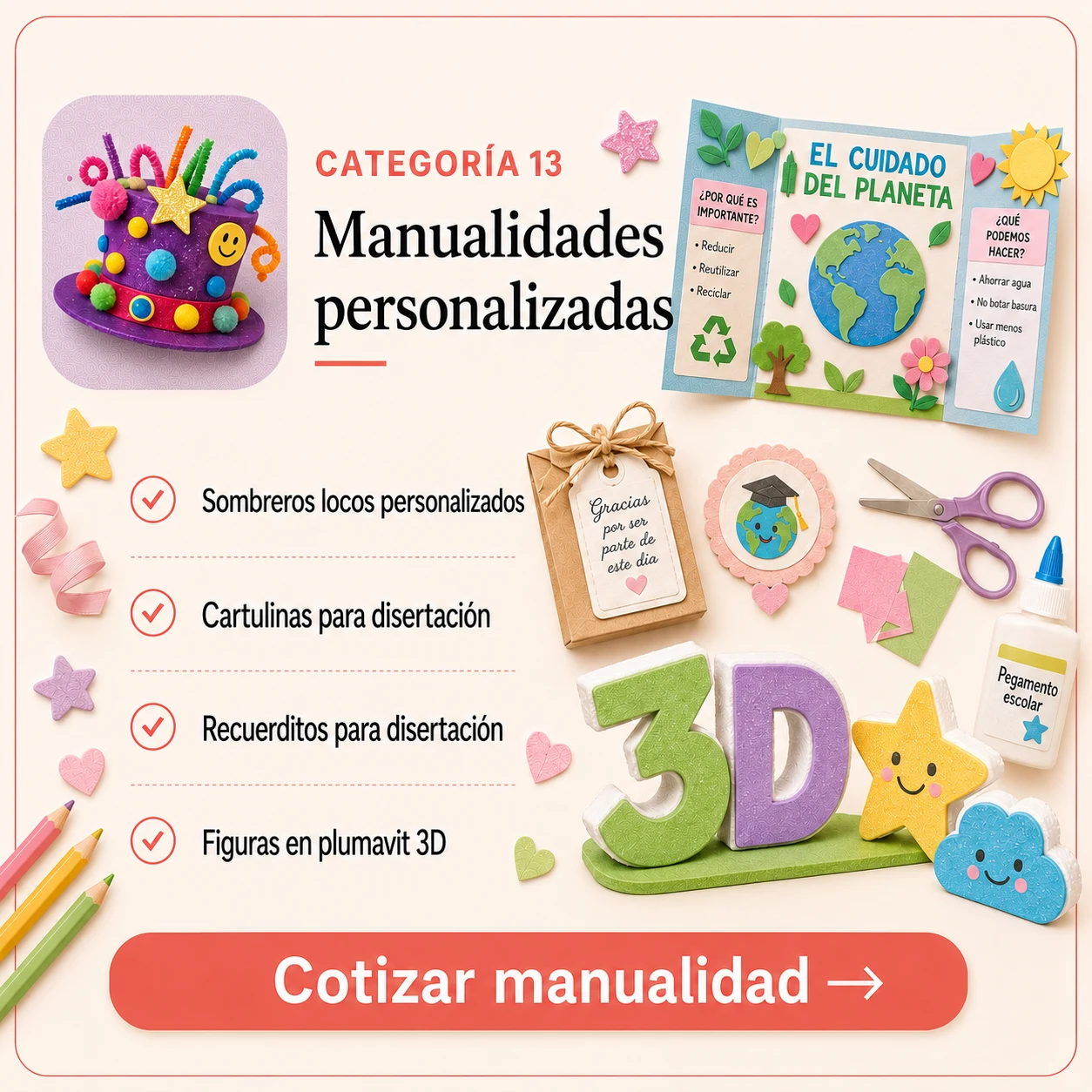 Categoría 13: Manualidades personalizadas